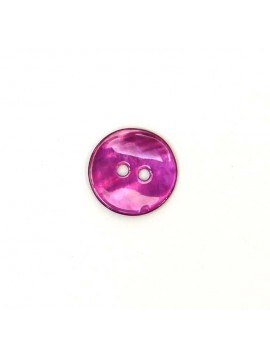 Bouton en nacre fuchsia 12 mm