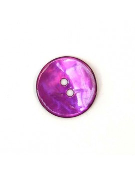 Bouton en nacre fuchsia 17 mm