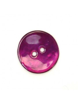 Bouton en nacre fuchsia 21 mm