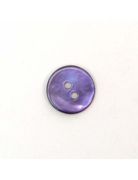 Bouton en nacre mauve 12 mm