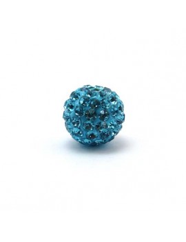 Perle strass 12 mm turquoise