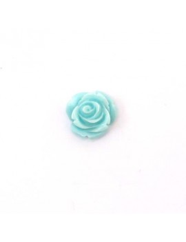 Rose en résine bleu 15 mm