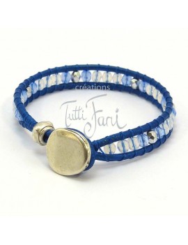 Bracelet wrap bleu électrique