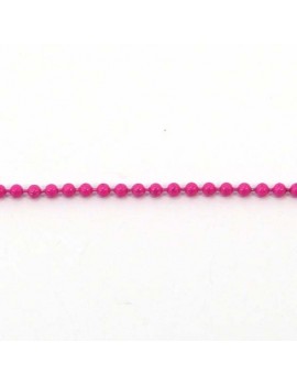 Chaine boule 2 mm fuchsia -...