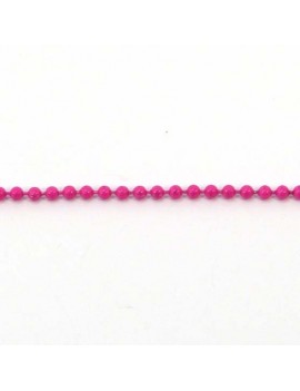 Chaine boule 2 mm fuchsia -...