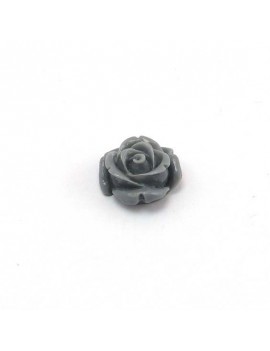 Rose en résine grise 15 mm