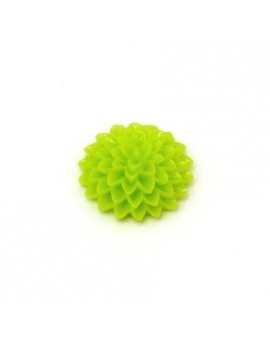Cabochon fleur vert 15 mm