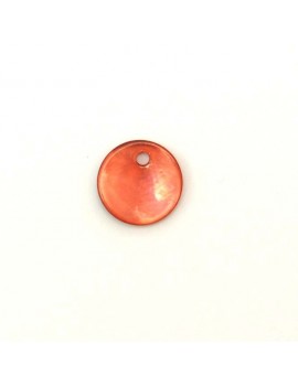 Sequin en nacre corail 10 mm