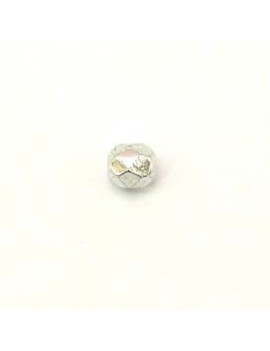 Perle à facettes argenté 6 mm