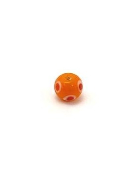 Perle ronde opaline orange...