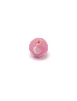 Perle ronde opaline rose a...