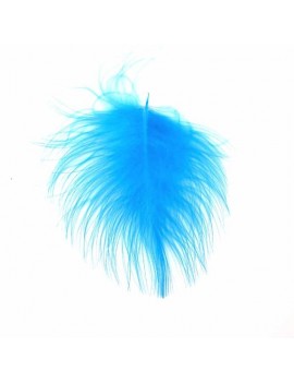 Plumes marabout bleu x4