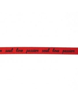 Ruban message rouge 7 mm -...