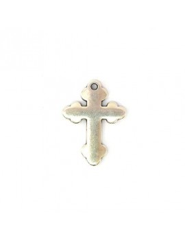 Croix 20x27 mm argent vieilli