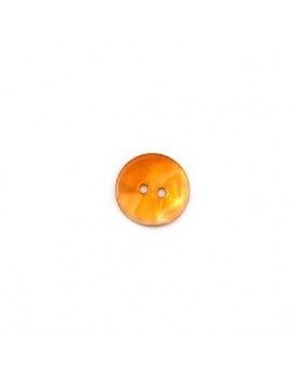 Bouton en nacre orange 15 mm