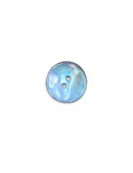 Bouton en nacre bleu 17 mm