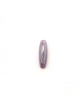 Perle allongée mauve 7x22 mm
