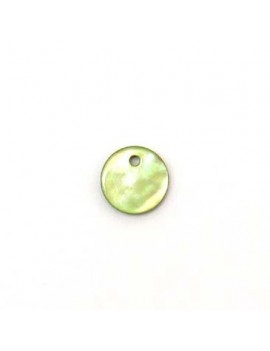 Sequin en nacre vert 10 mm