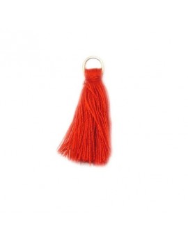 Pompon coton rouge 30 mm