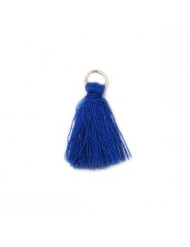 Pompon coton bleu...