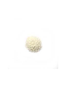 Cabochon fleur blanc 10 mm