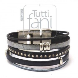 Bracelet 20 mm multi-cuir...