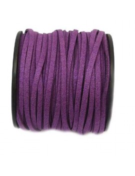 Daim 3 mm violet pailleté -...