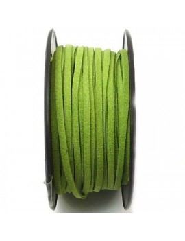 Daim 3 mm vert moyen - 50 cm