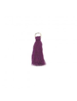 Pompon coton violet foncé...