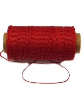 Cordon polyester 0,5 mm rouge - 50 cm