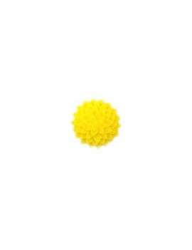 Cabochon fleur jaune 15 mm