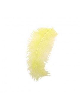 Plumes marabout jaune clair x4