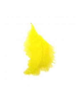 Plumes marabout jaune foncé x4