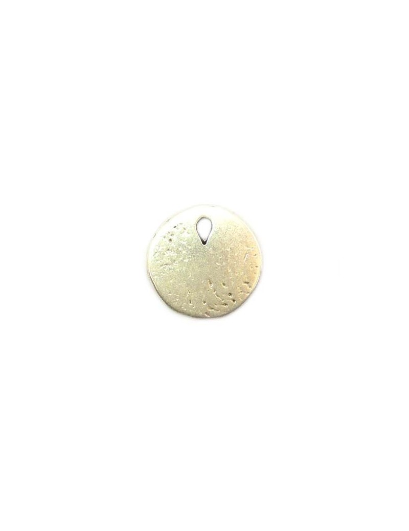 Sequin martelé 20 mm argent vieilli Sequin martelé 20 mm argent vieilli