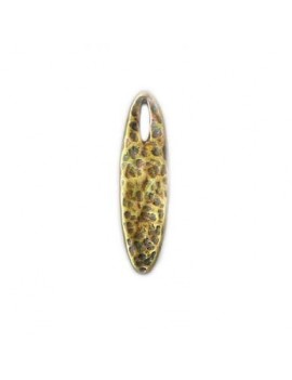 Pendentif long martelé bronze 50 mm