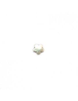 Perle lisse petite fleur argent vieilli 6 mm