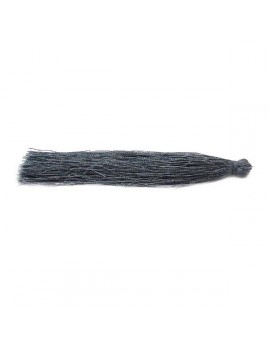 Pompon polyester gris 90 mm