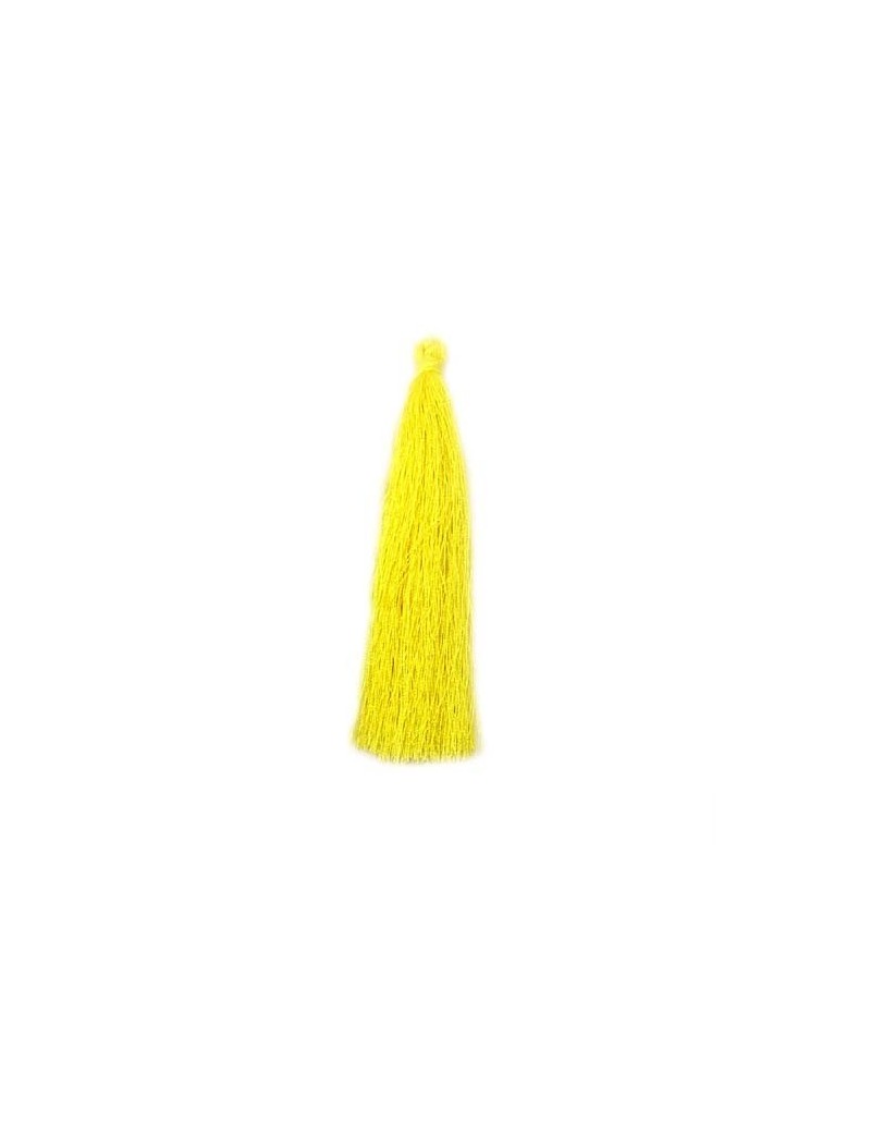 Pompon polyester jaune 90 mm