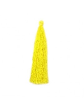 Pompon polyester jaune 90 mm