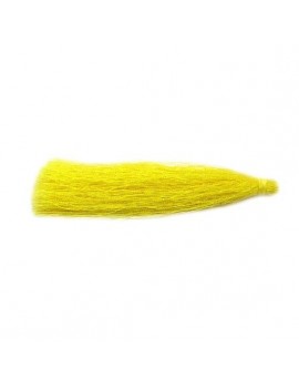 Pompon polyester jaune 90 mm