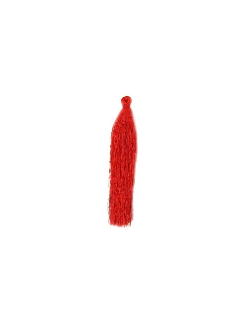Pompon polyester rouge 90 mm