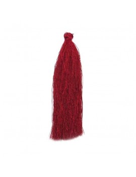 Pompon polyester bordeaux 90 mm