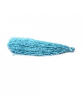 Pompon polyester bleu ciel 90 mm