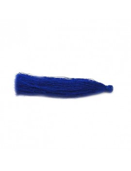 Pompon polyester bleu électrique 90 mm