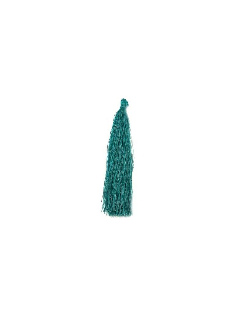 Pompon polyester vert bouteille 90 mm