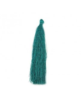 Pompon polyester vert bouteille 90 mm