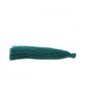 Pompon polyester vert bouteille 90 mm