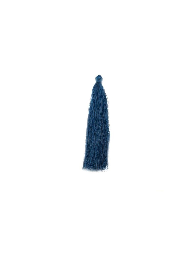 Pompon polyester bleu canard 90 mm