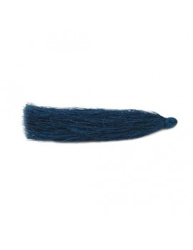 Pompon polyester bleu canard 90 mm