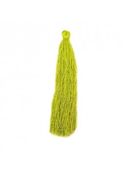 Pompon polyester vert olivine 90 mm